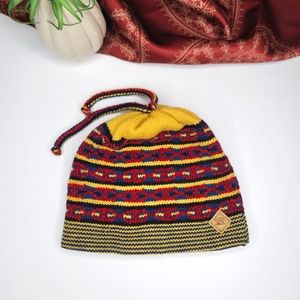 Igloos Wool Knit Hat Red Yellow
